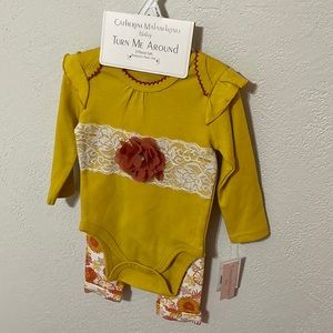 Baby girl 3-6 month 3 piece outfit set